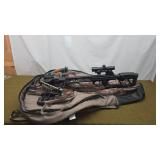 BEAR X SAGA 405 CROSSBOW W/ 4X32 SCOPE, 2 BOLTS,