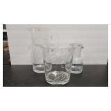 WATERFORD CRYSTAL ICE BUCKET & GLASS PITCHERS