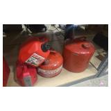 2 METAL AND 2 PLASTIC FUEL CANS
