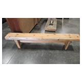 LIVE EDGE PINE LOG BENCH