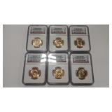 6 - NGC GRADED PRESEDENTIAL DOLLARS