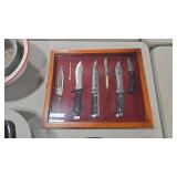 6 KNIFE SET IN DISPLAY CASE