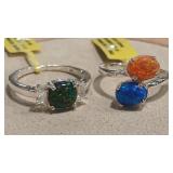 2 - 925 OPAL COLOR RINGS