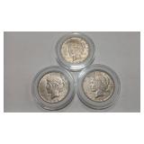 3 - 1922 PEACE DOLLARS
