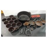 WAGNER WARE CAST IRON POP OVER PAN & ASSORTMENT