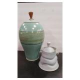 ART POTTERY URNS  SIGNED