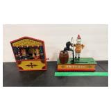 2 - REPRO CAST IRON COIN BANKS HORSE  CIRCUS &