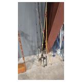 GROUP OF FISHING POLES