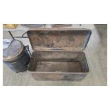 VINTAGE ALL METAL TRUNK