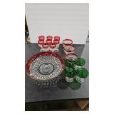 INDIANA RUBY FLASH GLASS & ANCHOR HOCKING BUBBLE