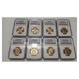 8 - NGC GRADED PRESEDENTIAL DOLLARS