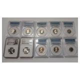 10 - GRADED US COINS ASSORTMENT