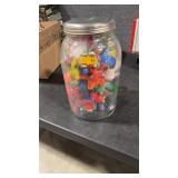TOY ASSORTMENT & TEA JAR