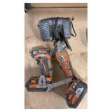 RIDGID IMPACT, GRINDER, 2 18V 4AH BATTERIES AND CH
