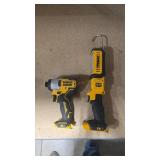 12V AND 20V DEWALT IMPACT AND LED LIGHT