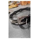 TONY LAMA HORSE HAIR LEATHER BELT