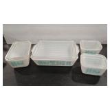 PYREX AMISH BUTTERPRINT 8PC REFRIGERATOR SET