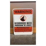 NEIGHBORHOOD WATCH METAL SIGN
