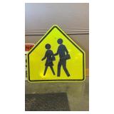 SCHOOL CROSSWALK METAL SIGH