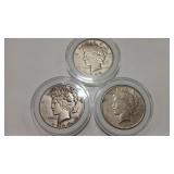 3 - 1926 S PEACE DOLLARS