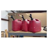 3- 5 GALLON FUEL CANS