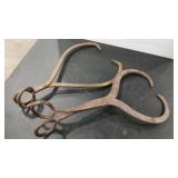 2 - ANTIQUE  ICE TONGS