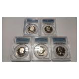 5 -  GRADED KENNEDY HALVES