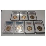 7 - GRADED PRESEDENTIAL DOLLARS