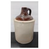 #1 DBL GLAZE  VTG HANDLED JUG