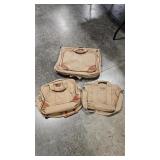 3 PC LAND'S END MONOGRAMED LUGGAGE