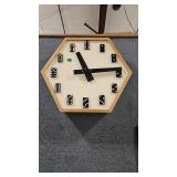 DOMINO VTG WALL CLOCK