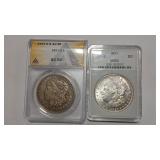 1921 S & D MORGAN DOLLARS SLABBED ANACS & NGC
