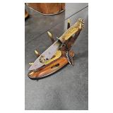 DECORATIVE FAUX ANTLER KNIFE W/ DISPLAY STAND
