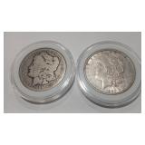 1890 &1889 O  MORGAN DOLLARS