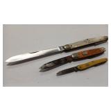 SCHRADE BOKER & ARGYLE VTG POCKET KNIVES