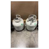 2- 25 LB FULL PROPANE TANKS