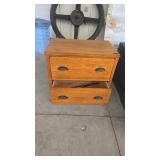 2 DRAWER WOOD FILE CABINET