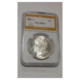 1881 S MORGAN DOLLAR PGA SLABBED MS65