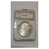 1878 S  MORGAN DOLLAR PGA SLABBED MS65