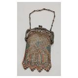 1920'S WHITING & DAVIS ENAMELED MESH PURSE