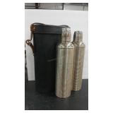 THERMOS VTG PICNIC SET W/ LEATHER CASE