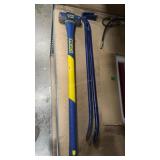 ESTWING 36' SLEDGE HAMMER AND 2 PRY BARS