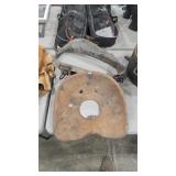 METAL HORSE COLLAR AND TRACTOR SEAT