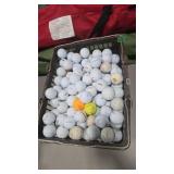 BASKET OF GOLF BALLS