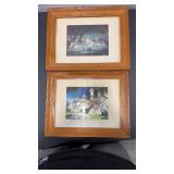 2 - NOEL SYERS FOIL PRINT FRAMED ART