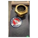 CONTEMPO GREAT NORTHERN SIGN & BRASS PLANTER