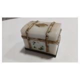 MILK GLASS ANTQ CANDY CONTAINER
