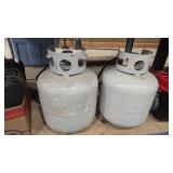 2- 25 LB PROPANE TANKS W/ TORCH