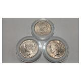 3 - 1922 PEACE DOLLARS