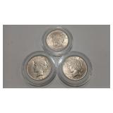 3 - 1922 PEACE DOLLARS